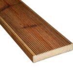 Terasová prkna hnědě impregnovaná - borovice - 27×144 mm - délka 4,2 m